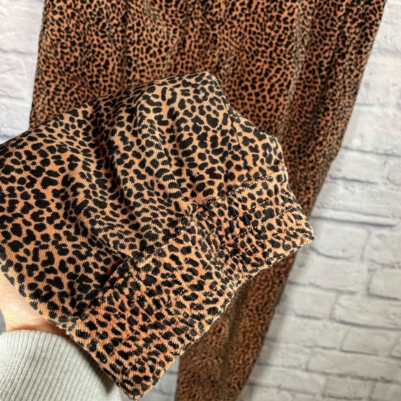 Anthropologie Brown Leopard Print Joggers - Picture 5 of 9